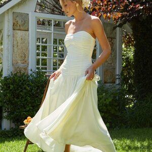Zori Strapless Grad Dress by Astr